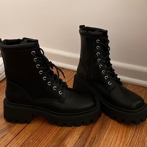 ASOS Black Laced Up Combat Boots